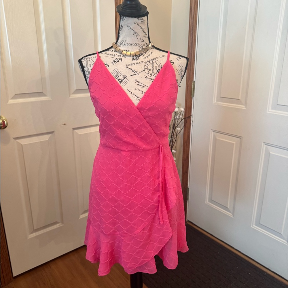 Elegant Pink Wrap Dress from Speechless